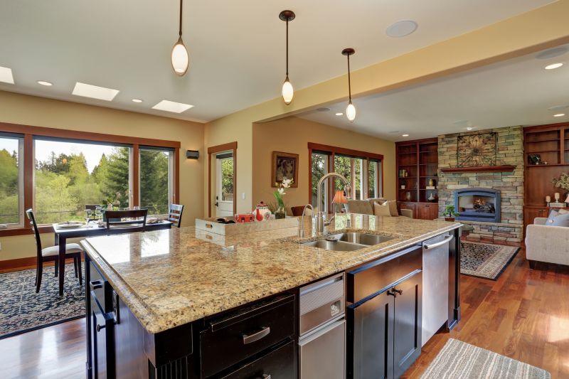 Kitchen Island with Granite Surface
